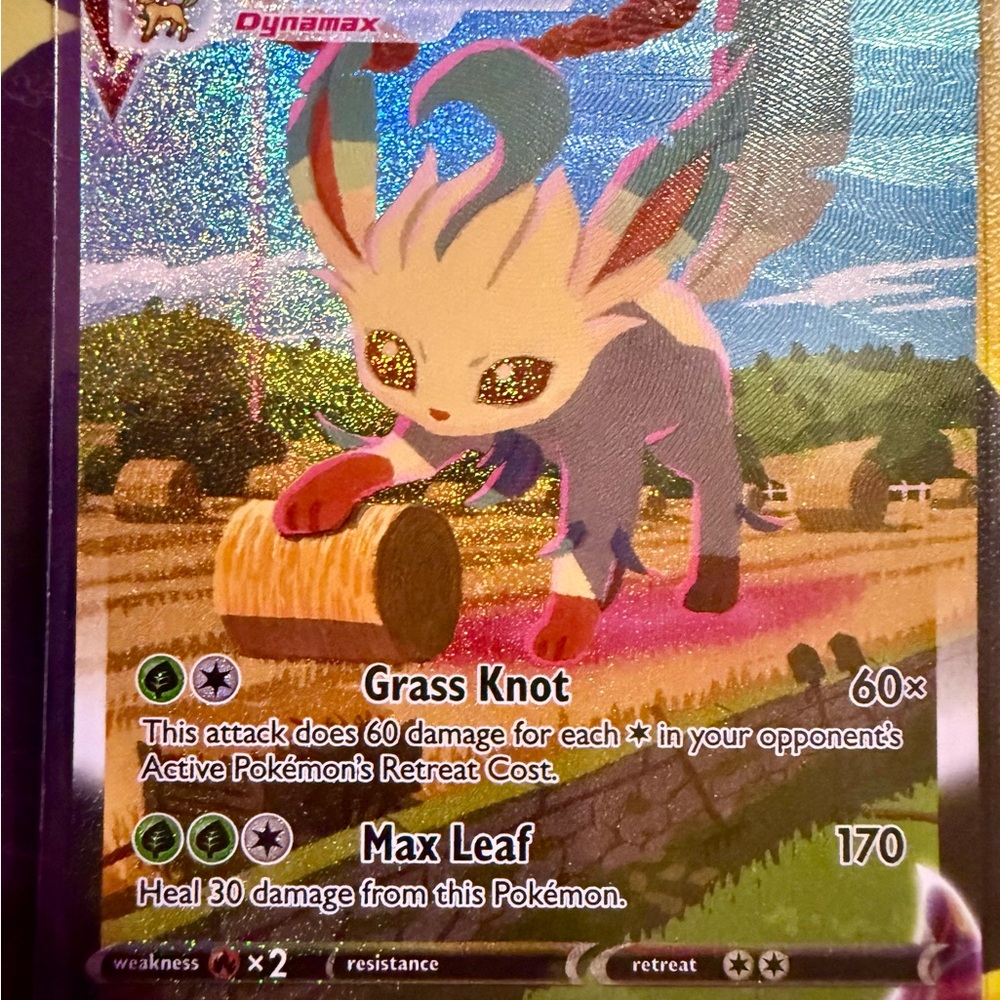 Leafeon VMAX Card - Alternate Art Secret Pokemon card